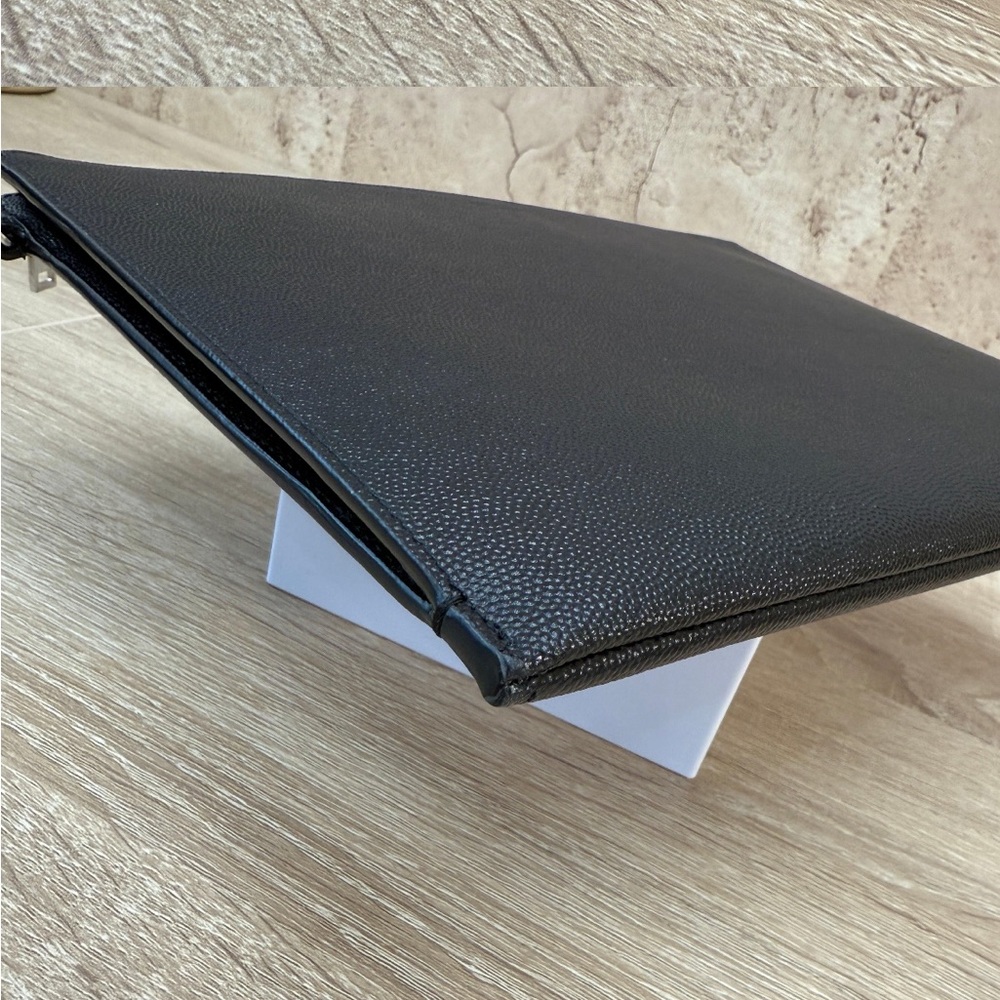 Saint Laurent YSL Black zippy Leather clutch Pouch - Picture 7 of 10